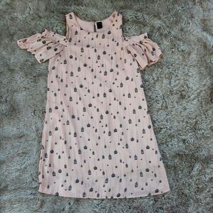 City Streets Cold Shoulder Birdcage Dress Light Pink Knee Length Size 10